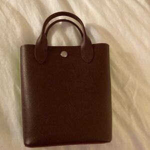 Longchamp epure xs tote bag Bordeaux red/fluorescent green